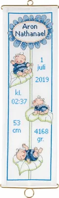 Immagine prodotto di Set per punto croce Permin "Aron", schema per il conteggio, 14x45cm, 36-7831