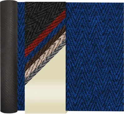 Produktbild von Primaflor Sauberlauf NOBILIS Blau 2,00m x 2,00m - Meterware - Schmutzfangmatte in 6 Farben - Fußmatte mit rutschfestem Gel-Rücken - Antirutsch Läufer