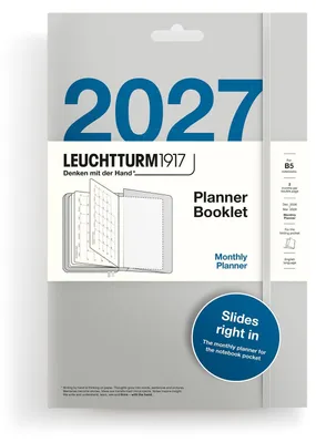Obrázok produktu pre Kalendár LEUCHTTURM1917, brožúra na rok 2027, mesačný plánovač, formát A5, v anglickom jazyku