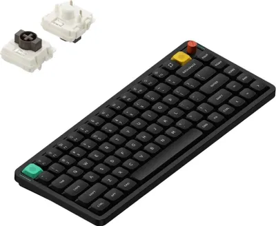 Immagine prodotto di Nuphy Air75 V3 Kabellose Mechanische Tastatur sostituibile a caldo, 84 Gusti 75% ANSI Layout USA, Profilo basso personalizzato, LED RGB, Montaggio su guarnizione, Bluetooth/2.4GHz/USB-C, Schwarz Brown nano