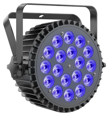 Produktbild von Ukfog RGBWA+ UV 18 LED Par Strahler, 200W Bühnenlicht Scheinwerfer 7/10CH Discolicht Partylicht mit Stroboskop und Sound Aktivierung für Show Bar Party Hochzeit Halloween