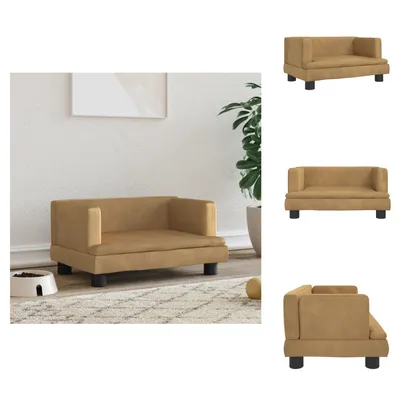 Obrázek produktu pro vidaXL Pelíšek pro psy hnědý 60x40x30 cm samet - Pelíšky pro psy