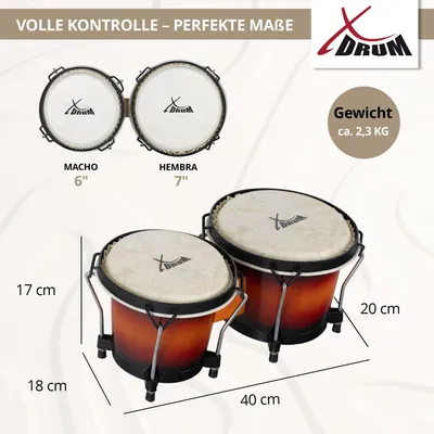 Image de Proline Bongo Set Vintage Sunburst