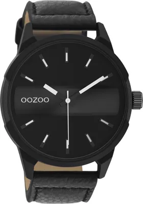 Produktbild von Oozoo Armbanduhr schwarz Leder Timepieces Herren Analog-Quarzuhr UOC11004