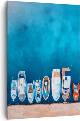 Produktbild von Bild auf Leinwand - Leinwandbild - Einteilig - Hafen Hafen £ódŸ - 70x100cm - Wand Bild - Wanddeko - Wandbilder - Leinwanddruck - Wanddekoration - Leinwand bilder - Wandbild - PA70x100-5081
