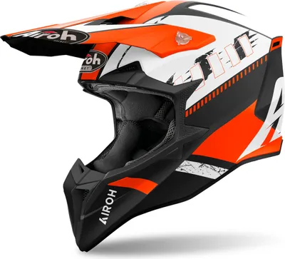 Produktbild von Airoh Wraaap Feel Motocross Helm, schwarz/weiß/orange, 2XL (63)