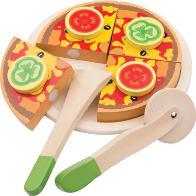 Produktbild von New Classic Toys Snijset - pizza groente