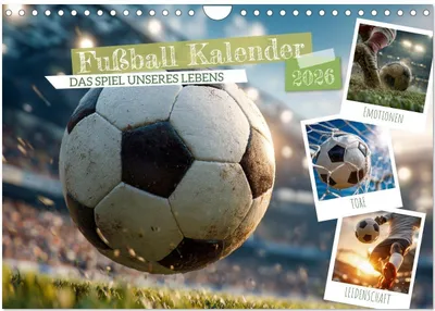 Produktbild von Fußball Kalender - Das Spiel unseres Lebens (Wandkalender 2026 DIN A4 quer), CALVENDO Monatskalender