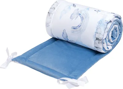 Produktbild von Bellochi 180x30 cm Kantenschutz Baby Babybett Umrandungen - Nestchen Kopfschutz Gitterbett Umrandung für 120x60 cm Kinderbett, Beistellbett mit Rausfallschutz -Jambo