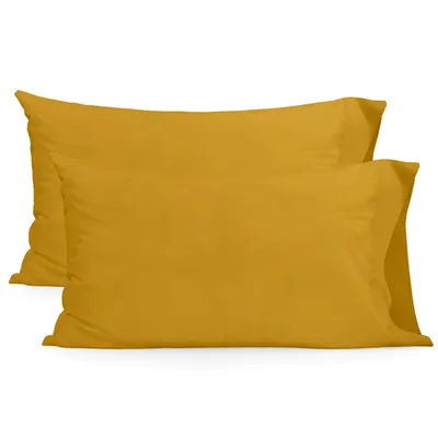 Produktbild von Basic Kissenbezug Senf 50x75 cm (x2) 100% Baumwolle Hergestellt in Europa