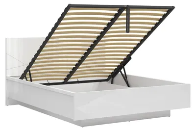 Produktbild von Bett mit Bettkasten 160x200cm Weiß
