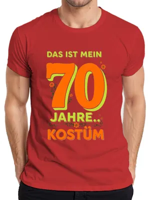 Obrázok produktu pre 70 rokov – kostým zo 70. rokov, karneval, Fasching, Kolín, párty, Jeck, blázni, pánske tričko, červené, XL