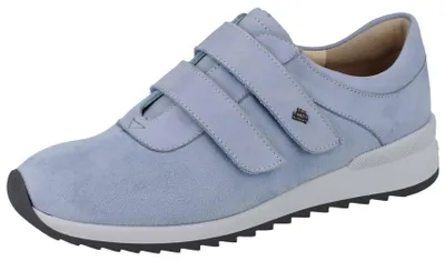 Produktbild von FINN COMFORT Ivrea Stretch Damen Kletthalbschuhe hellblau Nubukleder - Größe: UK 4,5