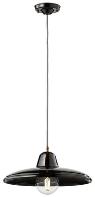 Image de Ferroluce B&W Lampe à suspendre Ø 35cm ronde