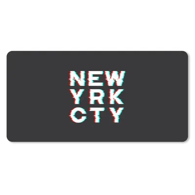 Produktbild von MuchoWow® Schreibtischunterlage New York - Stadt - Weiß 80x40 cm - XXL Mauspad - Gaming Mauspad