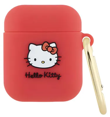 Obrázok produktu pre Puzdro Hello Kitty Silicone 3D Kitty Head Na Airpods 1/2 - Fuksjowe