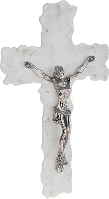 Muranoglas Wandkreuz religiös 21x32 cm