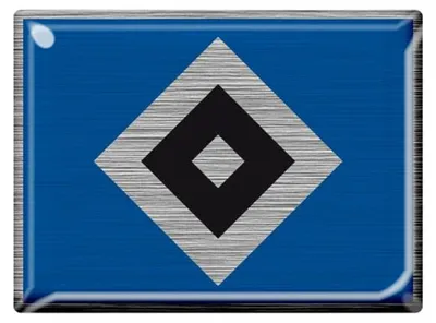 Zdjęcie produktu dla Naklejka 3D Hamburger SV HSV metaliczny diament piłka nożna