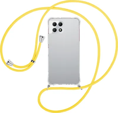 Produktbild von Handykette Backcover-Schutzhülle mit Band (Metall silberfarben) für T-Mobile REVVL 7 5G / T Phone 2 5G - gelb