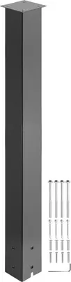 Produktbild von Briefkastenpfosten 109 cm - Pulverbeschichteter Stahl - Schwarz - für den Außenbereich