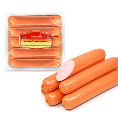 Produktbild von Lackmann Milchwürstchen "Molotschnye Sosiski" saftig & fein 450g