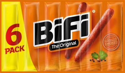 Immagine prodotto di Bifi Salmi Snack Original affumicato ad alto contenuto proteico sei confezioni da 6x25g