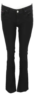 Productafbeelding van Tommy Jeans dames jeans, model Suzzy, rechte pijp, zwart (460 Chicago Coated), maat W26/L3