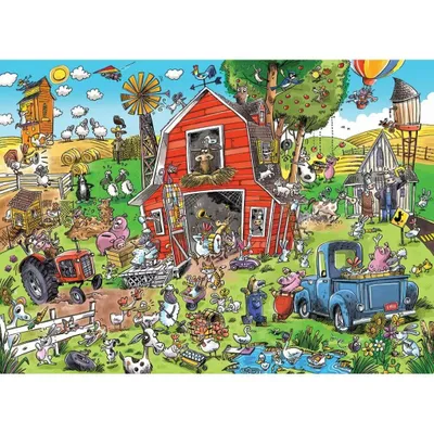 Produktbild von Cobble Hill DoodleTown: Farmyard Folly, 1000 Stück(e)