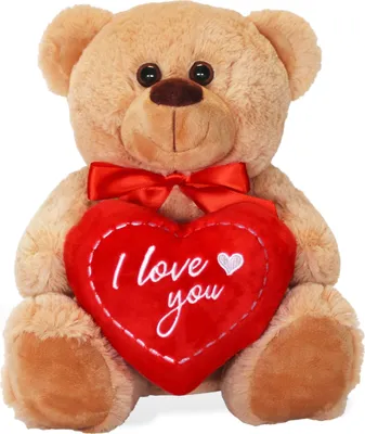 Immagine prodotto di Orsetto con cuore I love you marrone 25 cm