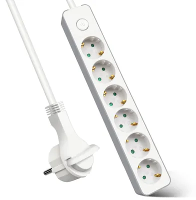 Image de Multiprise EXTRASTAR avec 6 prises, multiprise d'extension avec interrupteur