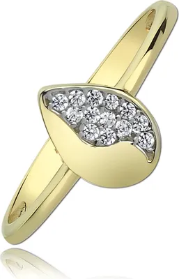 Image de Balia anneau 60 19,1 or 333 or blanc femmes bijoux BGR014G60
