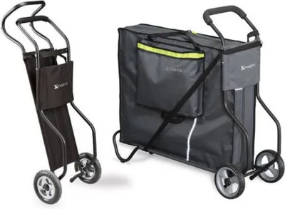 Obrázek produktu pro Habys Praktický transportní vozík pro masážní lehátka | Robustní rám | Obratný a snadno ovladatelný | Ideální pro těžká lehátka | Černý