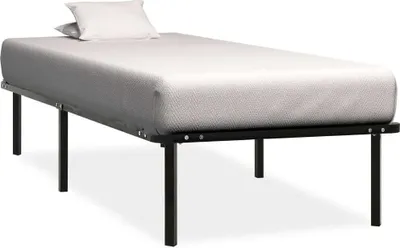 Produktbild von Bettgestell Schwarz Metall 90x200 cm , Klassische Betten Design 2024