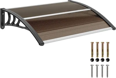 Produktbild von Haustürvordach 120 x 75 cm Pultvordach aus Polycarbonat