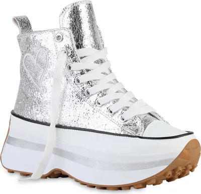 Ghizzani Plateau Claudia Ghizzani Sneaker Glitzer Damen Schuhe