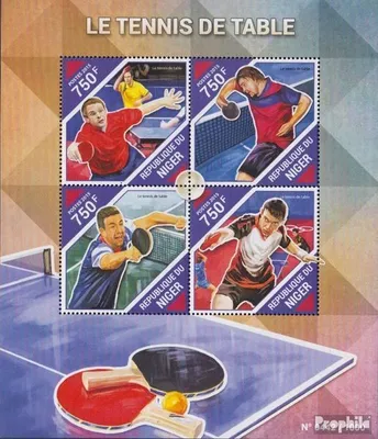Produktbild von Briefmarken Niger 2015 Mi 3947-3950 Kleinbogen (kompl. Ausg.) postfrisch Tischtennis