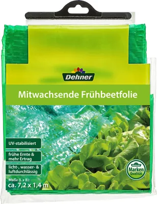 Produktbild von Dehner Frühbeetfolie mitwachsend, ca. 7.2 x 1.4 m, Kunststoff, grün