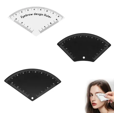 Augenbrauen-Schablonen-Set, 3-teilig, präzise, tragbar