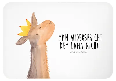 Produktbild von Mr. & Mrs. Panda magnet Lamakopf König - Weiß - Geschenk, Abitur, Mama, Lamas, whiteboardmagnet, Lama, Notizhalter, wandmagnet, Kühlschrankmagnet, Papa, Kollegin