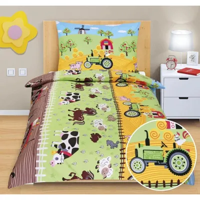 Productafbeelding van Katoenen kinderdeken junior - 140x200 cm. 70x90 - groen