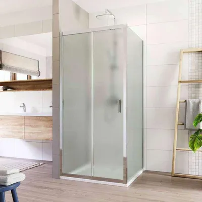 Immagine prodotto di Cabina doccia Mereo, Lima, quadrata, a scomparsa, 100x100 cm, cromo ALU, vetro Point - CK86432K