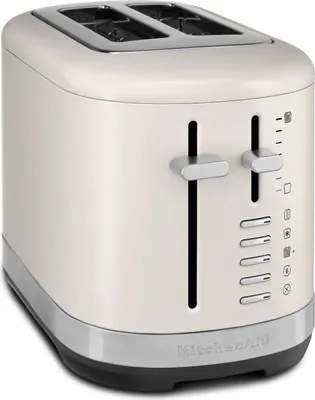 Produktbild von KitchenAid 859711684260, 2 Scheibe(n), Schwarz, Edelstahl, Weiß, Metall, Kunststoff, Tasten, Niveau, 980 W, 220 - 240 V