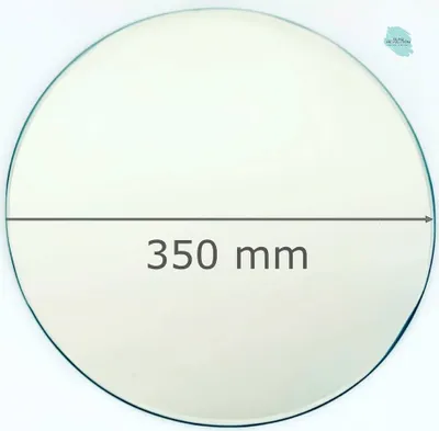 Produktbild von Runder Spiegel 4 mm - Tischdeko| Spiegelplatte | Kreisspiegel -350 mm Ø - (Grundpr. 105,55 EUR / qm - Mindestbfl. 0,25 qm - Kantenb. 5,35 EUR / lfm.)