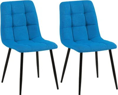 Produktbild von 2er Set Esszimmerstuhl Tilde Stoff türkis
