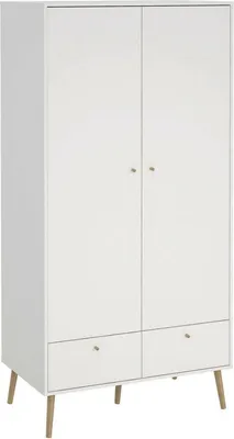 Immagine prodotto di Dmora Guardaroba 2 Ante Kahina 58.1x200.1h cm Bianco, Appendiabiti 2 Ante