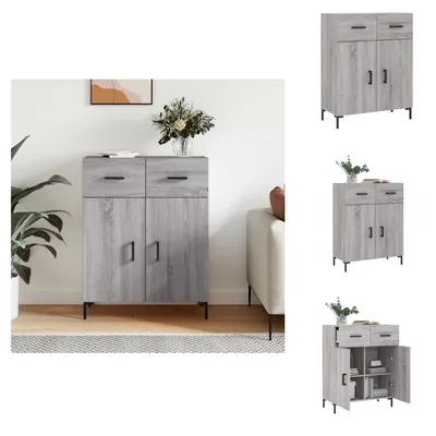 Image de vidaXL Sideboard Gris Sonoma 69,5x34x90 cm Bois composite - Sideboards