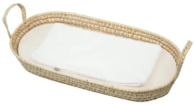 Image de Ensemble berceau à langer avec matelas et drap Jeanne - 77 x 36 - Beige | par SEVIRA KIDS