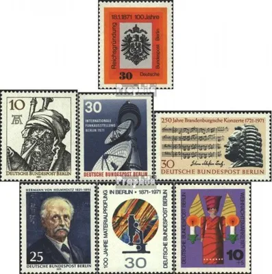 Produktbild von Briefmarken Berlin (West) 1971 Mi 385,390,391,392,401, 416,417 (kompl.Ausg.) gestempelt Reichsgründung