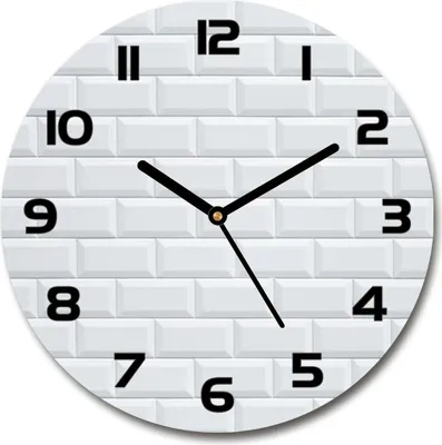 Produktbild von Wanduhr aus Glas 30fi Glasbild Glasuhr Gehärtetes Glas - schwarze-zeiger - Ceramic wall