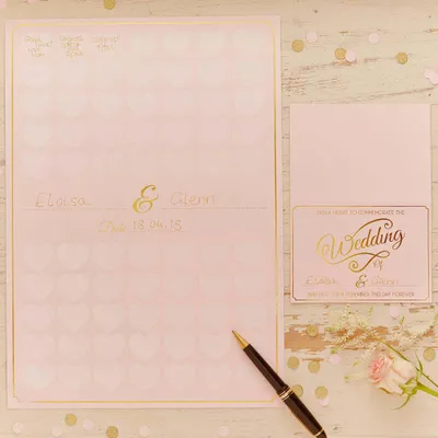 Produktbild von Lovely Heart Gästebuch Poster A3